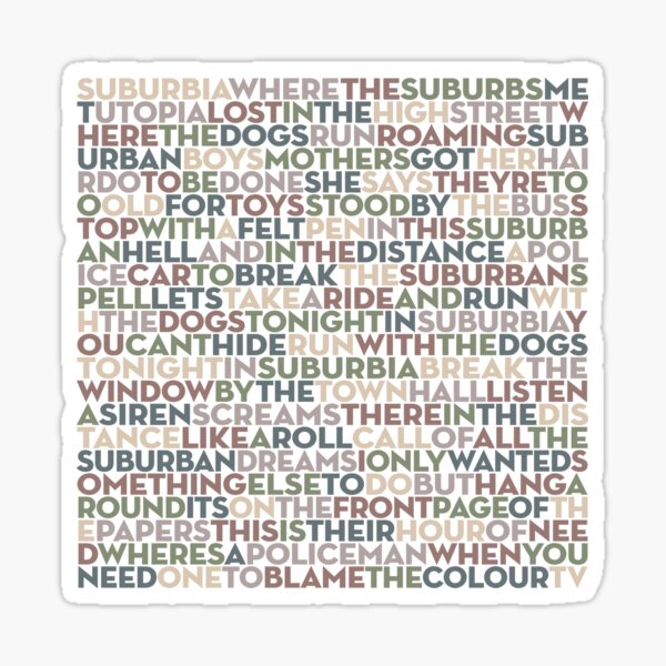 Item preview, Suburbia - Pet Shop Boys v.4 designed and sold by x1brett.