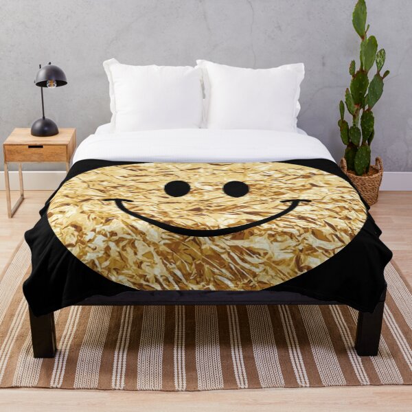 Item preview, 066 Gold Foil Happy Face :) Smiley designed and sold by YourSmileyFace.
