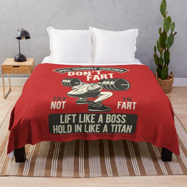 Item preview, Don't Fart, Funny Weightlifting Bodybuilding Dumbbell Squats designed and sold by emmjott.
