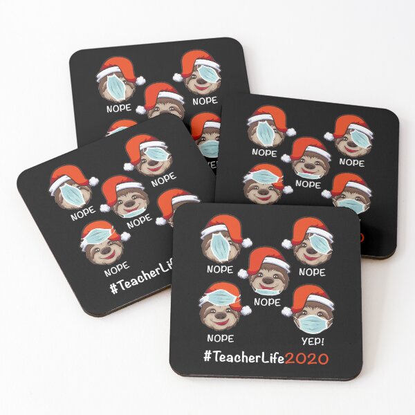 Item preview, Christmas Teacher Life 2020 Sloths Wearing Mask designed and sold by Scarlettole137.