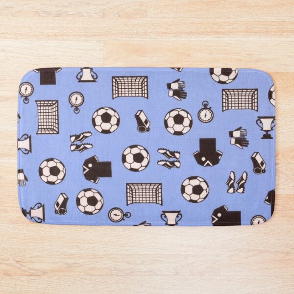 Item preview, Cotton fabric, printed football pattern designed and sold by jwebmarket.