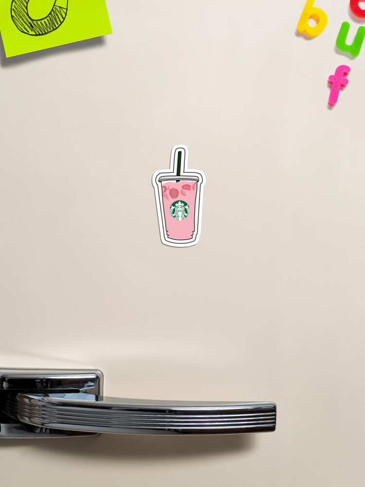 star bucks pink drink sticker Sticker for Sale by isacreatesss