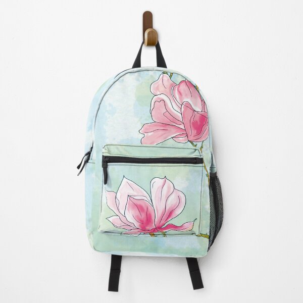 Flamingo pink floral twig Backpack
