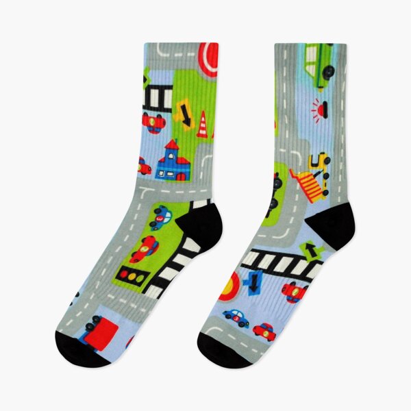 Item preview, Children's fabric, vehicles, signage, multicolored designed and sold by jwebmarket.