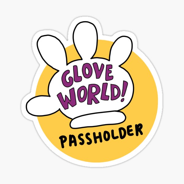 "Glove World Passholder" Sticker for Sale by funandquirky Redbubble
