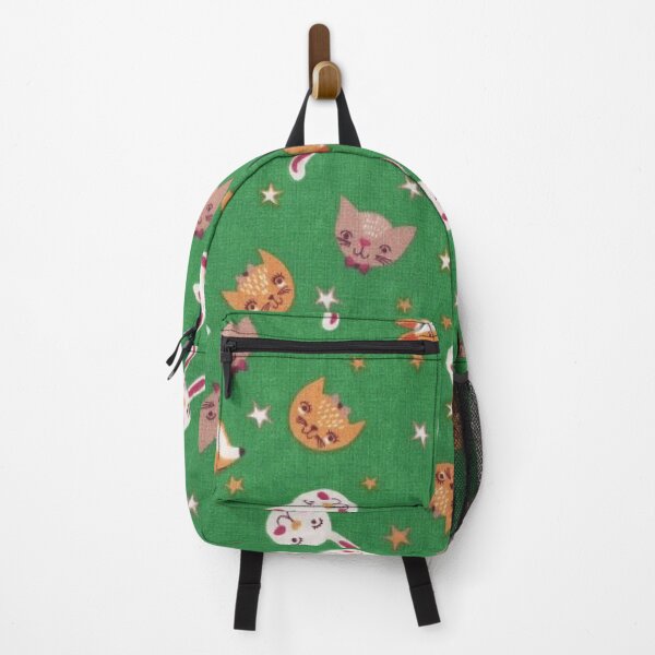 Item preview, Printed cotton, fox cats rabbits, green background designed and sold by jwebmarket.
