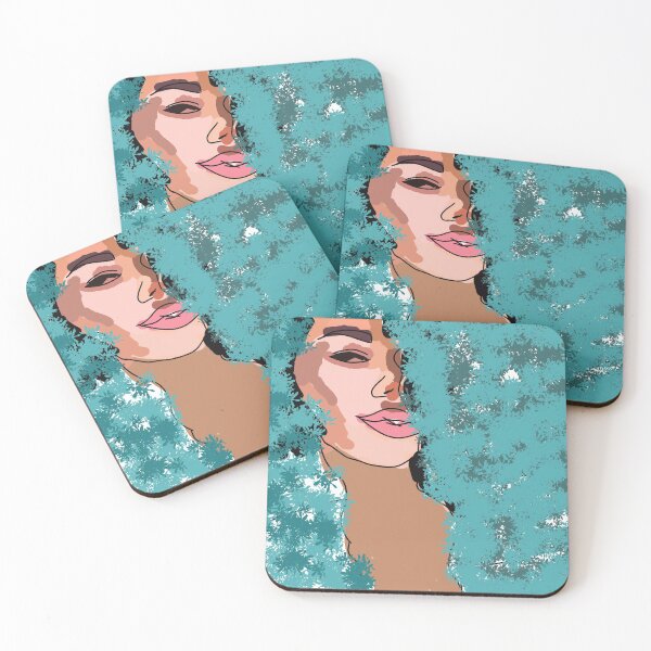Item preview, Woman hiding behind tropical leaf designed and sold by chrstdnl.