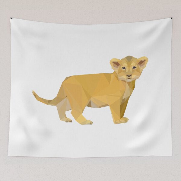Item preview, Geometric Lion Cub Cartoon designed and sold by Tomward23.