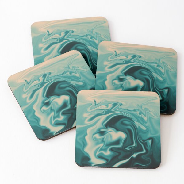 Item preview, Honey Turquoise  - marble abstraction liquid psychedelic designed and sold by Muizz Shaikh.