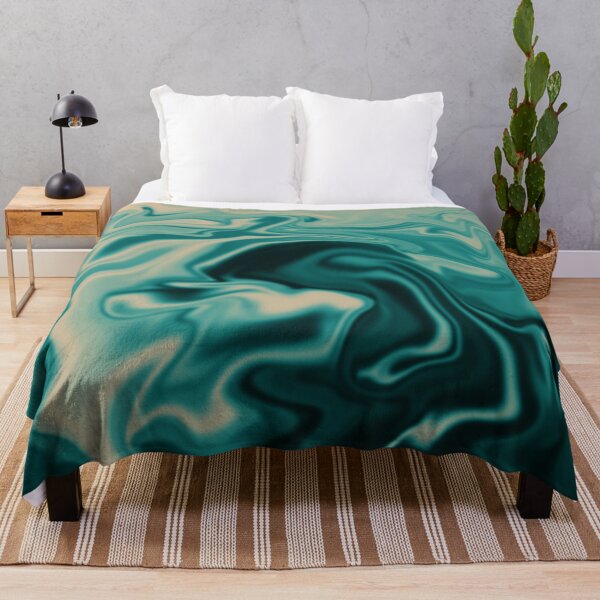Item preview, Honey Turquoise  - marble abstraction liquid psychedelic designed and sold by Muizz Shaikh.