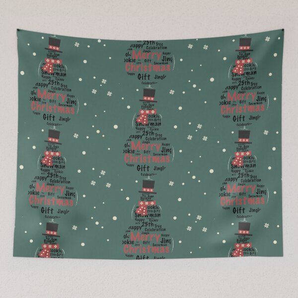 Item preview, Snowman made of Christmas words designed and sold by Evgenija-S.
