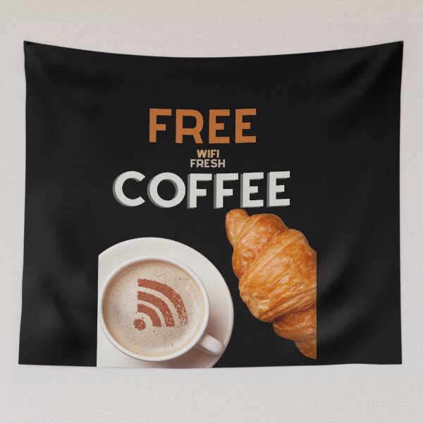 Item preview,  free wifi and some fresh coffee designed and sold by EmmentalinParis.