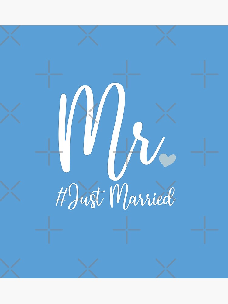 "Mr Just Married Mrs Mr Wedding Newlywed Matching Couple Gift Idea Also avaible with black