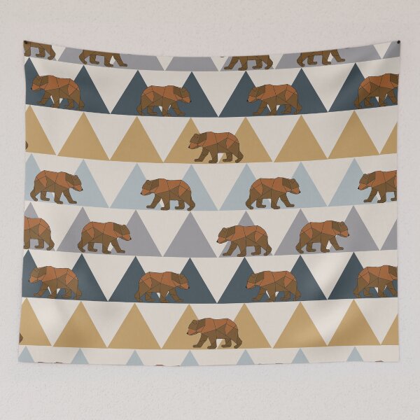 Item preview, Geometric Bears and Mountains designed and sold by Mommyisakeeper.