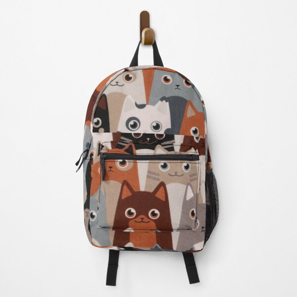 Item preview, Printed cotton fabric, cats, brown-beige designed and sold by jwebmarket.