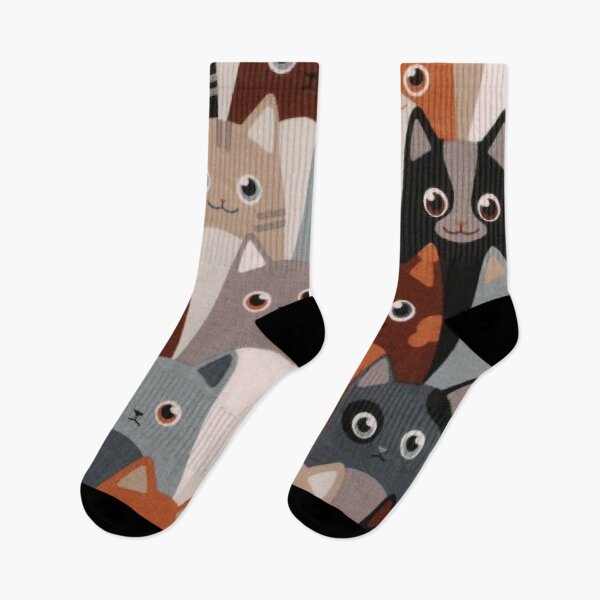 Item preview, Printed cotton fabric, cats, brown-beige designed and sold by jwebmarket.