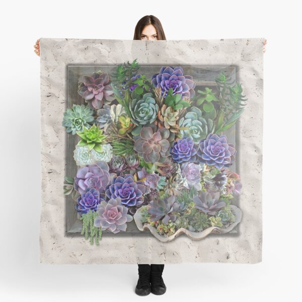 South Africa Succulents Scarf