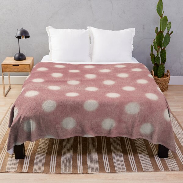 Item preview, Polka dot chenille fleece, double face, pink-white designed and sold by jwebmarket.