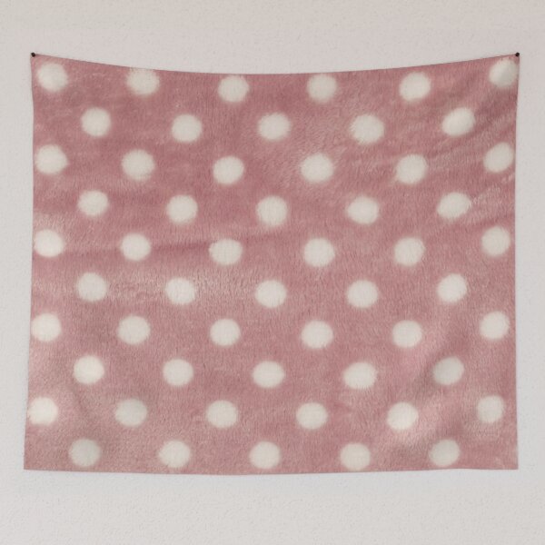 Aperçu de l'œuvre Polaire chenille à pois, double face, rose-blanc créée et vendue par jwebmarket.
