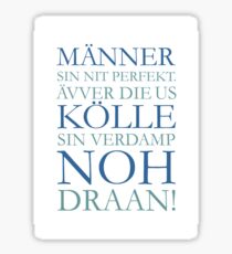 Männer us Kölle - Kölsche Sprüche aus Köln Sticker
