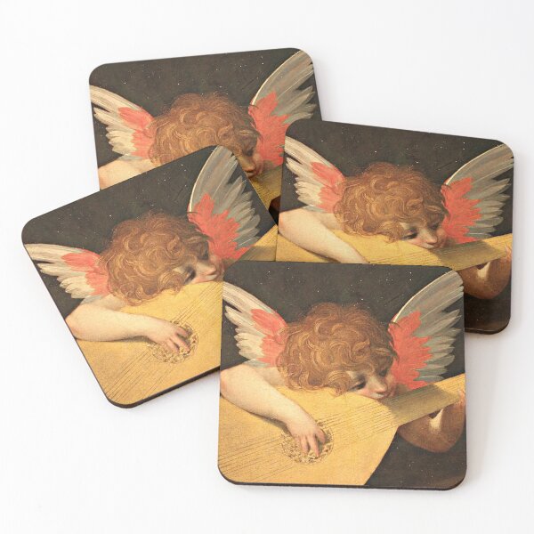 Item preview, Angel Playing Lute - Oil Painting designed and sold by vulkx-store.