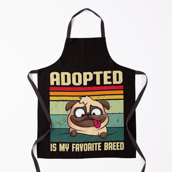 Item preview, pro adopción retro lindo amante de los perros pug, adoptado es mi regalo de raza favorito, adoptar no comprar designed and sold by Majesticoo.