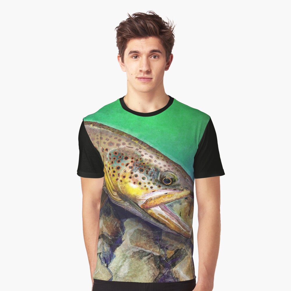 Purchase Brook Trout Fly Fishing T Shirt for Men | Drifthook 3XL