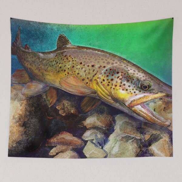 Item preview, The Wild Brown Trout designed and sold by fishweardesigns.