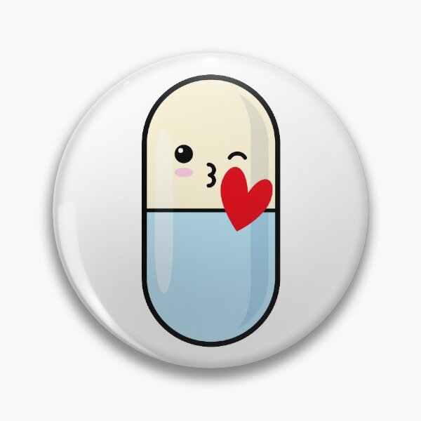 Item preview, Cute pill blowing a kiss designed and sold by Eenig.