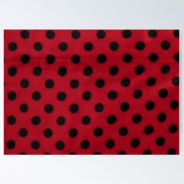 Aperçu de l'œuvre Polaire chenille à pois, double face, noir-rouge créée et vendue par jwebmarket.