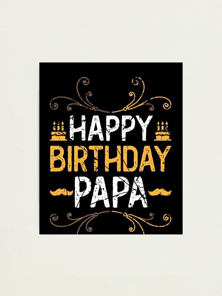 Carte de vœux avec l'œuvre « Joyeux anniversaire papa cadeau » de l'artiste  busydesign