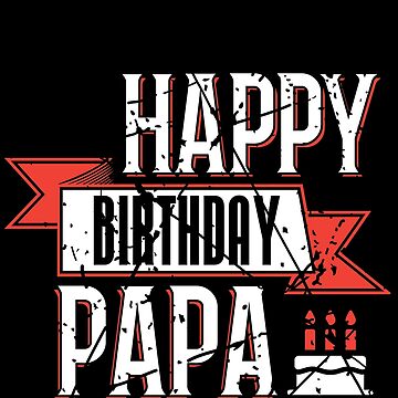 Carte de vœux avec l'œuvre « Joyeux anniversaire papa cadeau » de l'artiste  busydesign