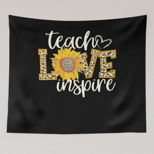 Item preview, Teach Love Inspire Cute Sunflower Leopard Cheetah designed and sold by Scarlettole137.