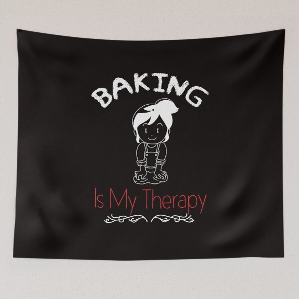 Item preview, baking is my therapy - Funny - cake - Baking designed and sold by Hannah  Pillic.