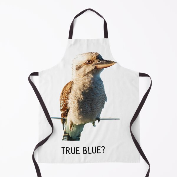 Artikelvorschau, Echtes Blau? Kookaburra aus nächster Nähe. Foto und schwarzer Text. entworfen und verkauft von JellyBeenzz.