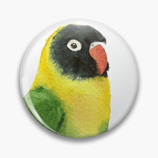 Item preview, yellow-collared lovebird watercolor designed and sold by L'Atelier Oranjade.