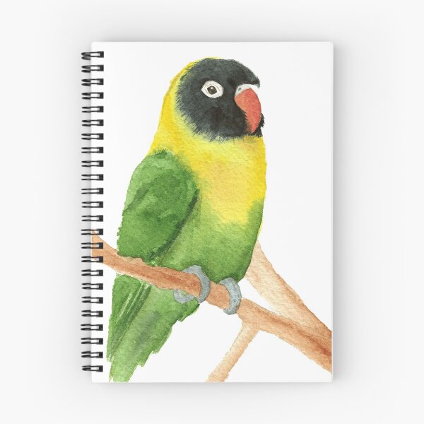 Item preview, yellow-collared lovebird watercolor designed and sold by L'Atelier Oranjade.