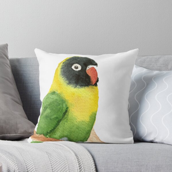 Item preview, yellow-collared lovebird watercolor designed and sold by L'Atelier Oranjade.