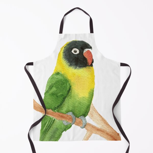 Item preview, yellow-collared lovebird watercolor designed and sold by L'Atelier Oranjade.