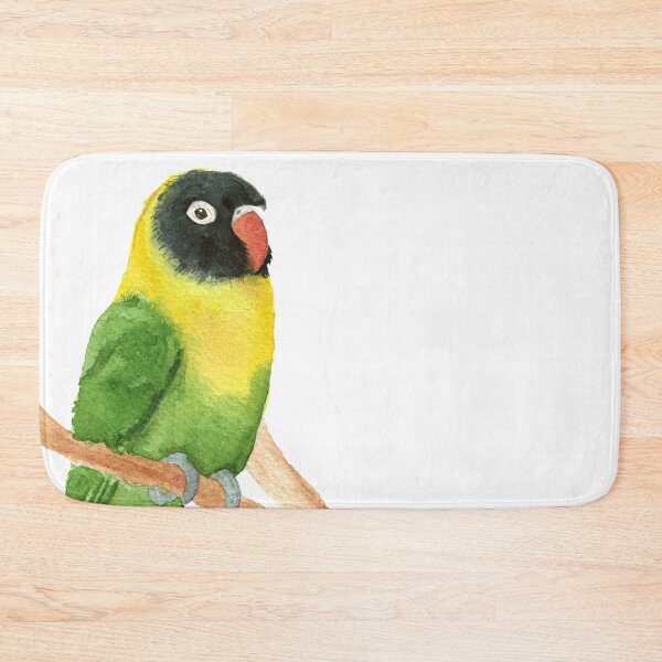 Item preview, yellow-collared lovebird watercolor designed and sold by L'Atelier Oranjade.