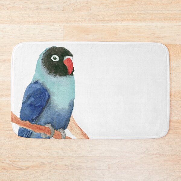 Item preview, blue lutino collared lovebird watercolor designed and sold by L'Atelier Oranjade.