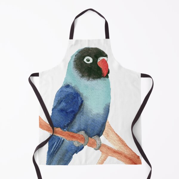 Item preview, blue lutino collared lovebird watercolor designed and sold by L'Atelier Oranjade.