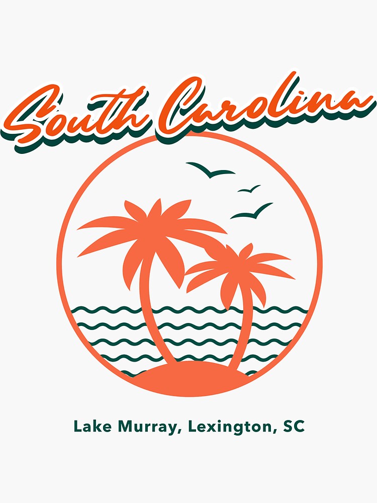 "Lake Murray, South Carolina Lake Front Beaches" Sticker for Sale by