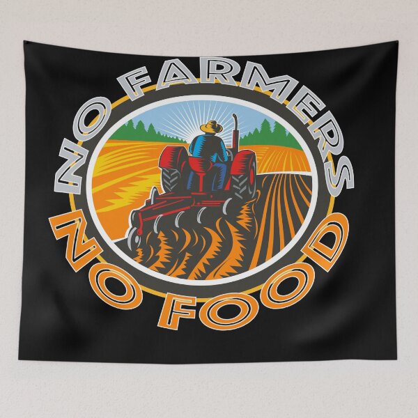 Item preview, No Farmers No Food No Future - Farmer Protest designed and sold by PupnkittyMania ⭐⭐⭐⭐⭐.