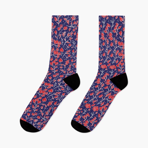 Item preview, Red Flowers Pattern designed and sold by DigitalNobleman.
