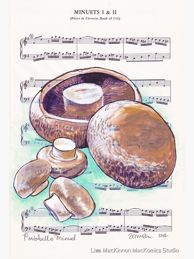 Thumbnail 2 of 2, Art Board Print, Portabello Minuet designed and sold by lizamackinnon.