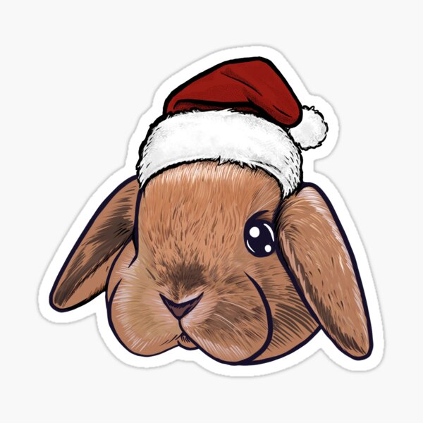 Sticker: Weihnachtshase