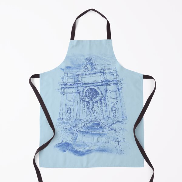 Item preview, Beautiful colorful sketch of Fontana di Trevi, Italian landmark archtecture designed and sold by oanaunciuleanu.