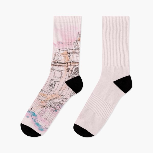Item preview, Beautiful colorful sketch of Fontana di Trevi, Italian landmark archtecture designed and sold by oanaunciuleanu.