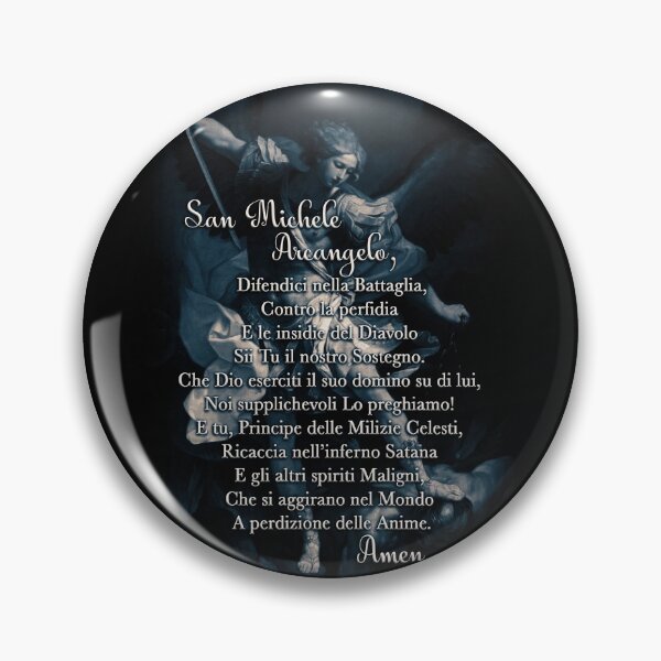Vista previa del artículo con la obra «San Miguel en italiano», diseñado y vendido por ArmorOfGodStore.